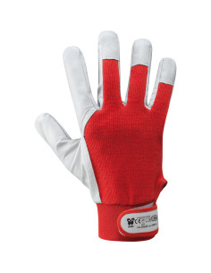 GUANTO IN FIORE CAPRINO/COTONE - NERI