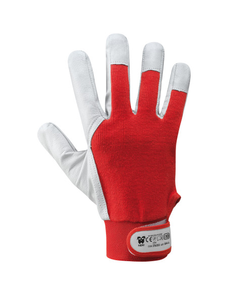 GUANTO IN FIORE CAPRINO/COTONE - NERI