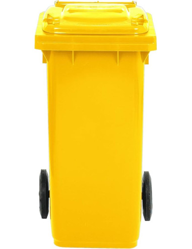 BIDONI CARRELLATI 120 LITRI CON COPERCHIO E RUOTE PER USO ESTERNO PLASTICA RESISTENTE- MOBIL PLASTIC