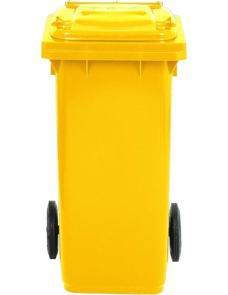 BIDONI CARRELLATI 120 LITRI CON COPERCHIO E RUOTE PER USO ESTERNO PLASTICA RESISTENTE- MOBIL PLASTIC